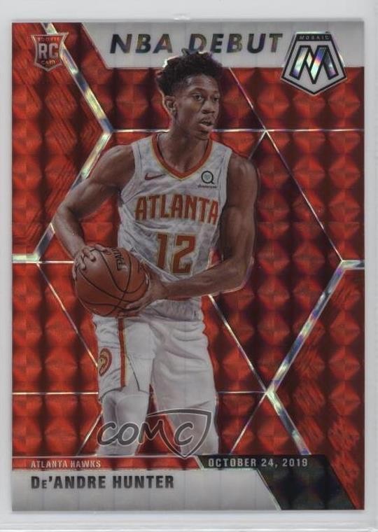 2019-20 Panini Mosaic NBA Debut Red Prizm De'Andre Hunter #266 17x6