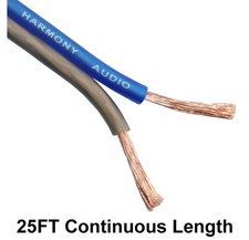 Harmony Audio 12 Gauge CCA Car Home Stereo Matte Blue Speaker Wire Cable 25 Feet