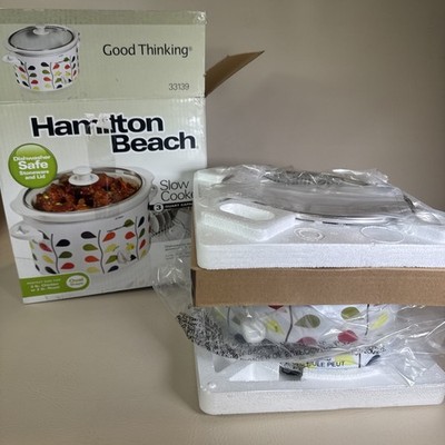 Hamilton Beach 3 Quart Slow Cooker Multicolor Oval Shape #33139
