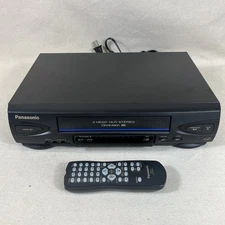 Panasonic PV-V4522 Blue Line Omnivision VCR VHS 4 Head Player w/ Remote Works