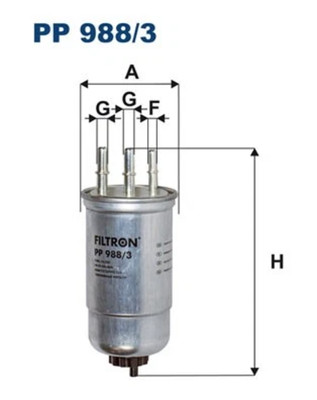 For FILTRON PP 988/3 FUEL FILTER - DIESEL DACIA DUSTER II, LOGA