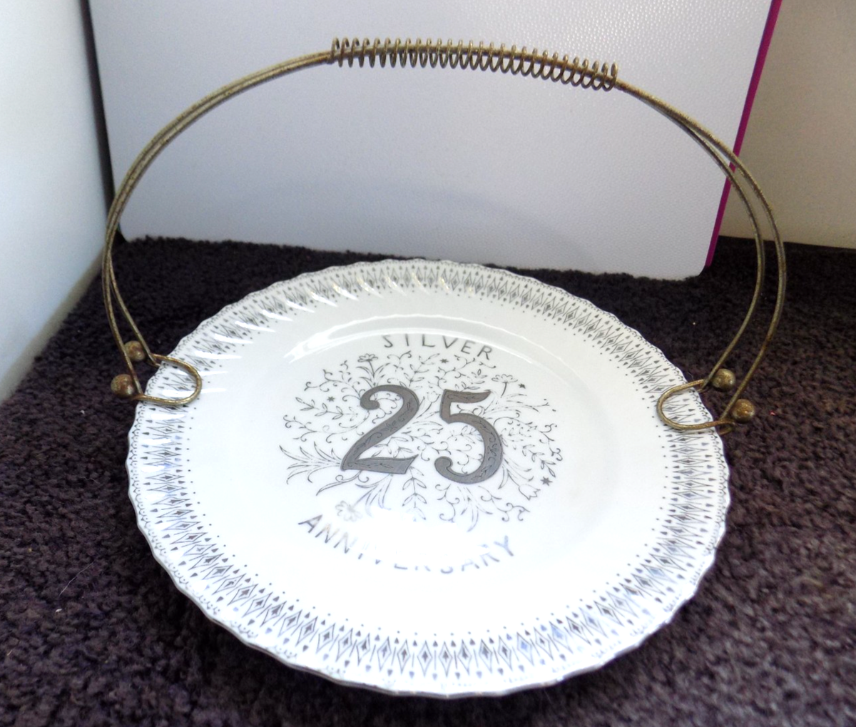 Norcrest 25th Anniversary Fine China Plate Serving Tray with