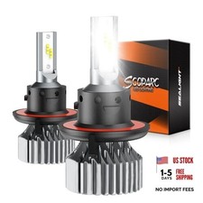 H13 Fog Bulb,Combo Pack - Super Bright 6500K White, Plug 9008/H13 S1 Upgrade