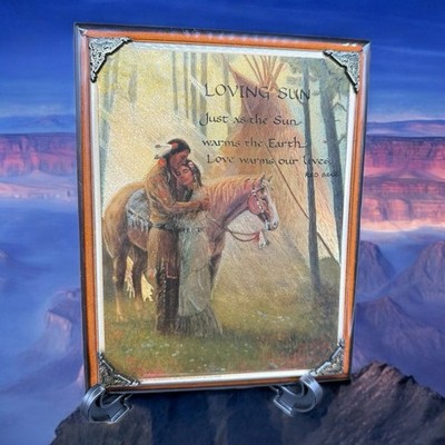 Vintage Loving Sun Foil Art Wall Plaque 3D Effect Marianne Caroselli Metallic