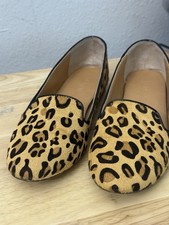 J. CREW FACTORY Cora Leopard Calf Hair Flats - Size 8.5