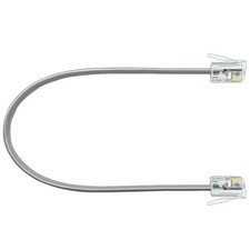 NECABLES 8 Inch Short Telephone Cord Phone Cable Wall 8 inch, Grey