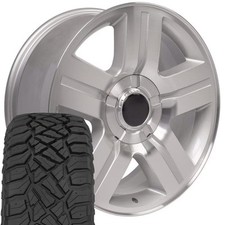 Oe Wheels Llc Cv84 22x9 Silver Wheels 28545r22 Rt Tires Set 6x139.7 31et