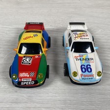 2 Vintage Artin 1:43 Slot Cars – Porsche - Rallaye Racing And Turbo Power Car