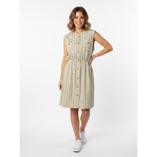 Vintage 1980s Handmade Rainbow Stripe Button Front Dress
