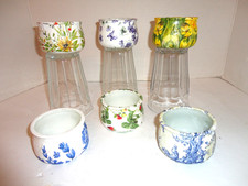 Decoupage Glass Jars 2 x 3 inches Handmade