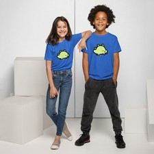Youth Unisex T-Shirt Cute Green Dinosaur Cartoon Tee Gifts under 25