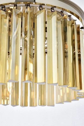 Elegant Lighting 1208D16-GT/RC Sydney 3 Light 16"W Crystal - Black - Picture 7 of 12