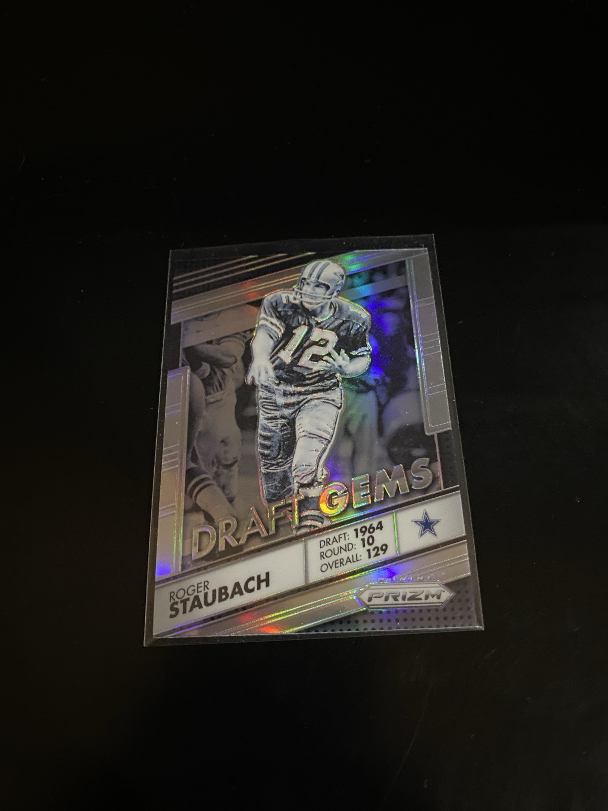 Roger Staubach 2016 Panini Prizm Draft Gems Silver Prizm Cowboys 8 PWE