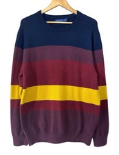 Nautica Men's Multicolor Sustainably Crafted Striped Crewneck Sweater Size XL