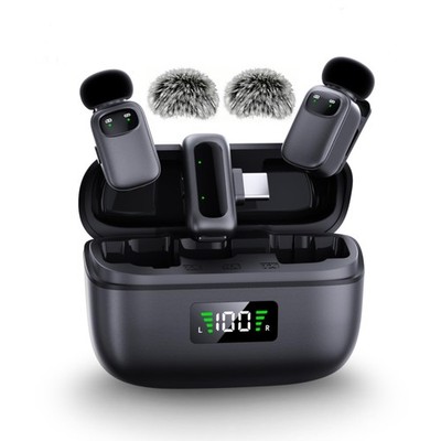T1 mini Wireless Lavalier Microphone for iPhone/Android/iPad, 3-Level Noise R...