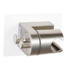 Shower Head Holder, Strong Adhesive Shower Brushed Nickel with Clear Base