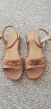 Hotter Genuine Leather Flat Tan Sandals Size 5