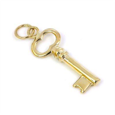 Altmodischer Schlüssel Charm 9 kt Gold Haus 21. Charms