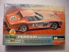 1964 Monogram 1:32 Ferraro  250 GTOLM Model Slot Car Racer Box & Body Shell ONLY
