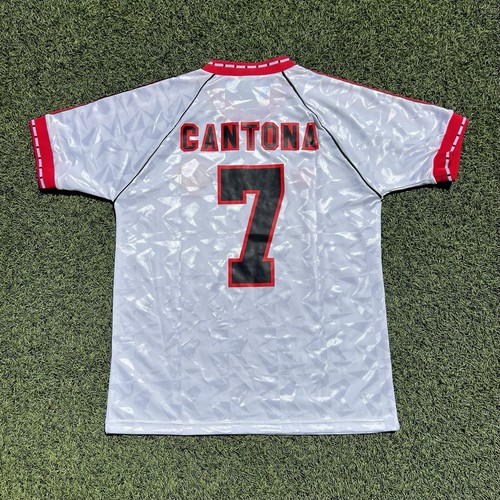 T-shirt Vintage Manchester United Eric Cantona #7 - Taille L Noir - Années 90 - Occasion Très Bon état