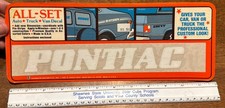 Vintage 1970s All-set Auto-truck-van Decal White Letters Pontiac - Nos - Sealed