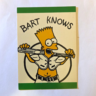 Bart Knows Bart Simpson card 1990 Broder