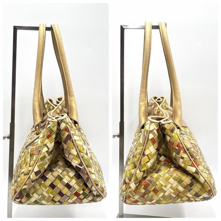 Bottega Veneta Intrecciato Multicolor Leather Tote Bag Womens Dust Bag image 4