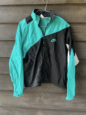 NICE Vintage 90s Nike Teal size Small Windbreaker Jacket Zip