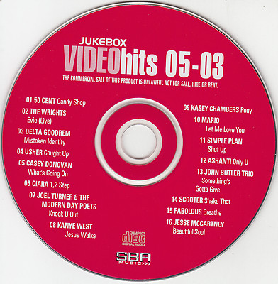VCD DELTA GOODREM JOHN BUTLER TRIO KANYE WEST KASEY CHAMBERS USHER SIMPLE PLAN 