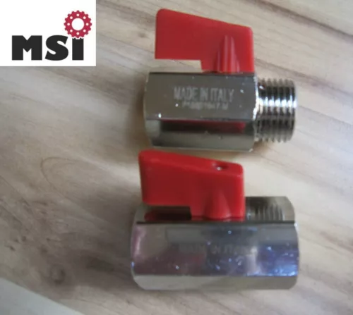 Mini Kugelhahn 1.2 Zoll Mini Hahn 3/8" 1/2" Absperrhahn Messing  Wasser Heizung