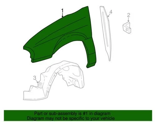 Conjunto de guardabarros genuino Ford Mercury 2004-2007 Freestar Monterey 6F2Z-16005-AA Foto 2 de 2