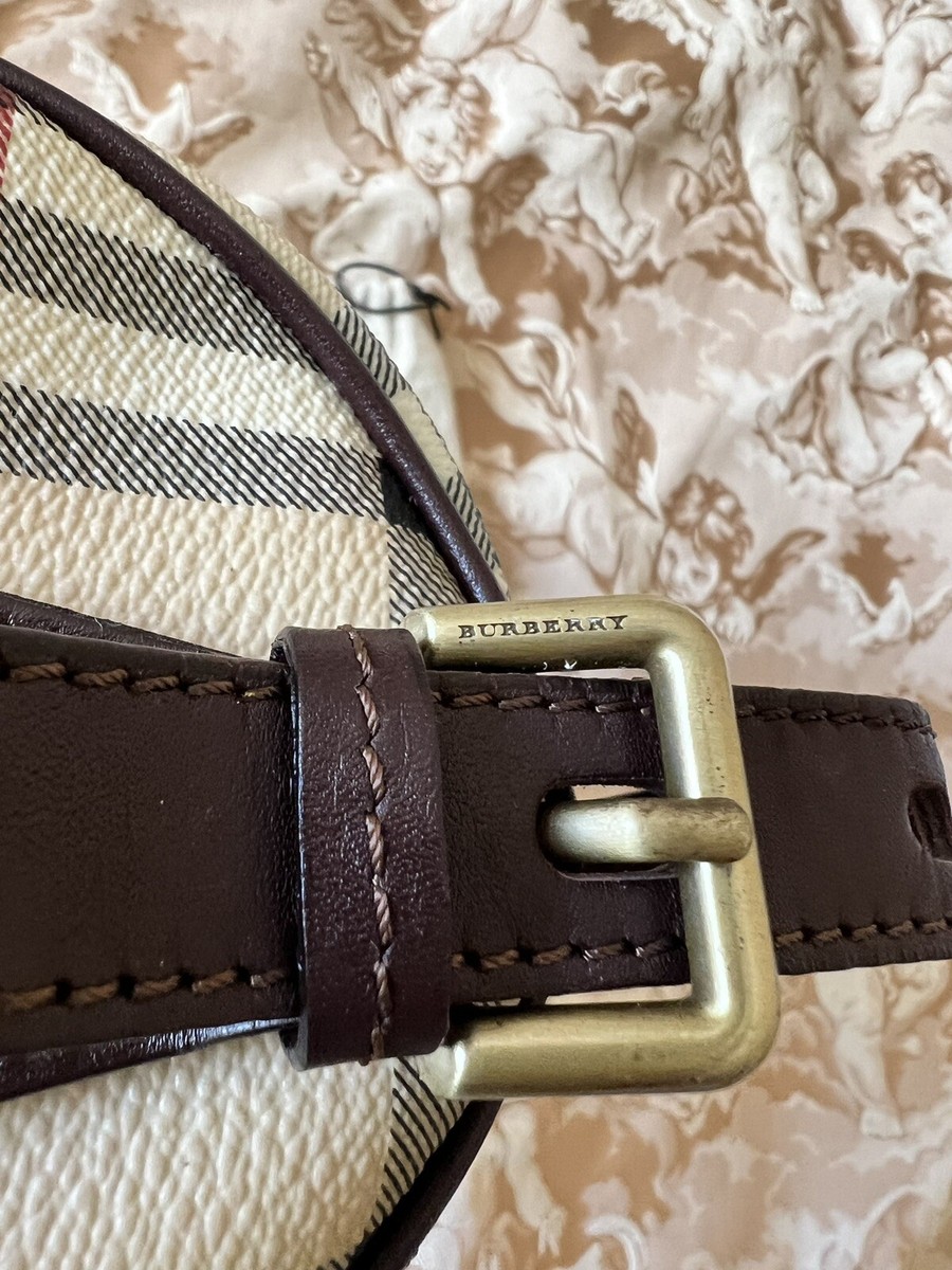 Burberry Nova Check/Haymarket Brown Barrel Coated Canvas Burberry Nova Check/Haymarket Brown Barrel Coated Canvas