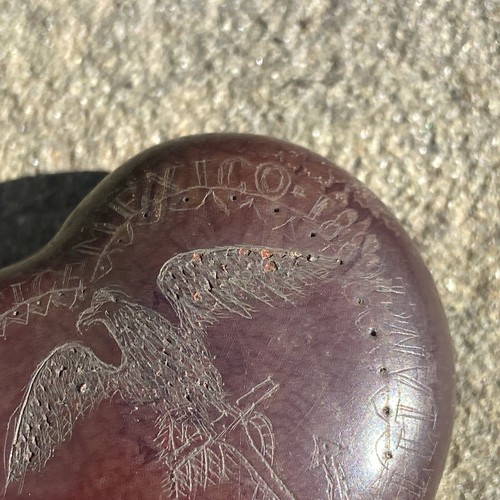 Orig. 1889 Island Sacrifice Mexico U.S. Navy Steam Alliance Carved Chestnut - Picture 9 of 10