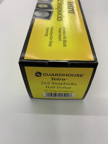 Guardhouse 2x2 Tetra Snaplock Coin Holders for Half dollar 30.6mm, 25 pack - Picture 5 of 7