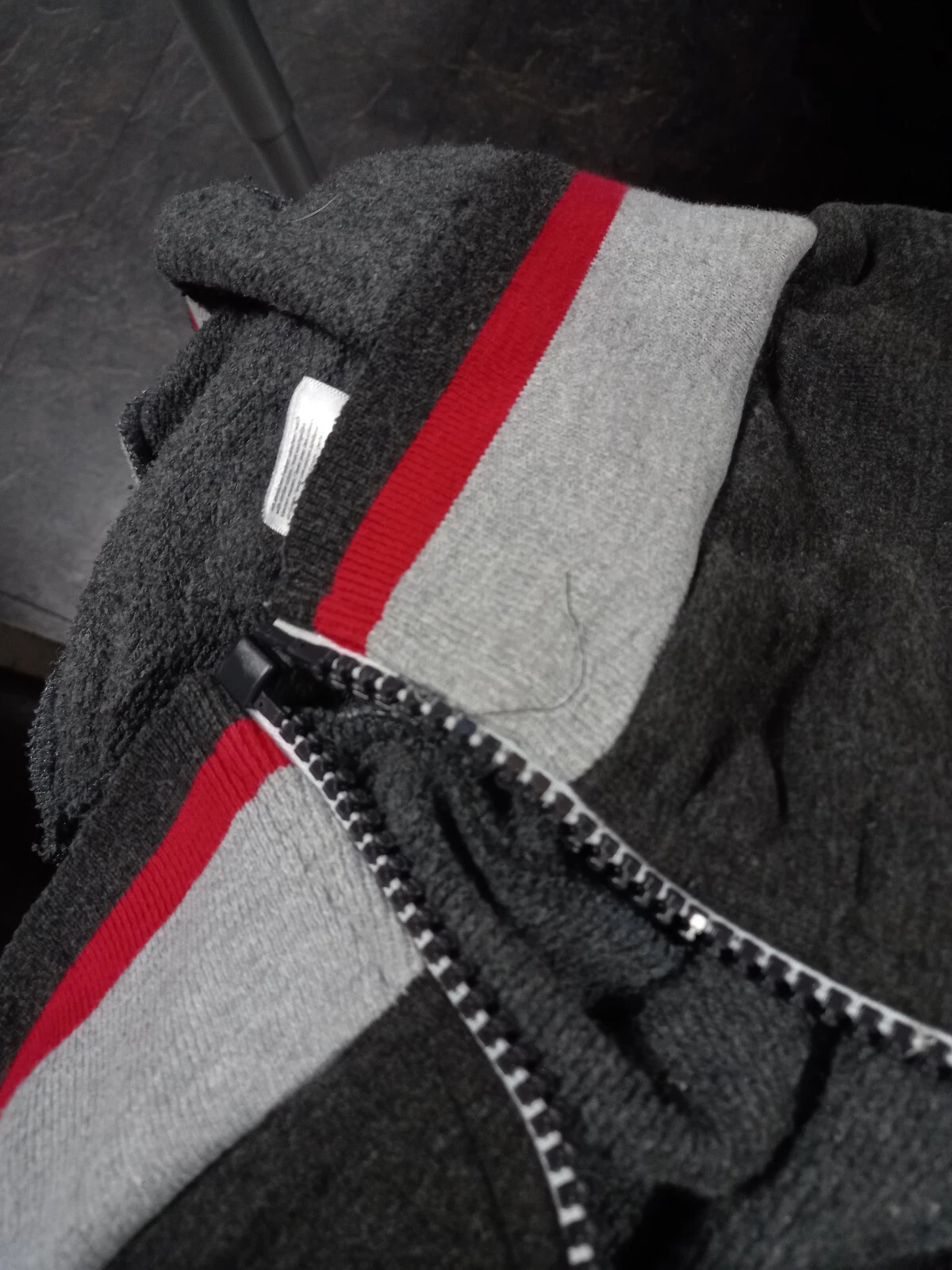 SACAI Felpa uomo con cappuccio felpa grigio scuro XL P67 R19 B