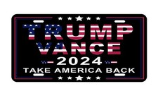 12 X 6 TRUMP 2024 VEHICLE Aluminum LICENSE PLATE FRONT USA MADE CAR SUV TRUCK