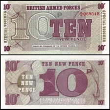 GREAT BRITAIN 10 Pence, 1972, P-M48, British AF, UNC World Currency