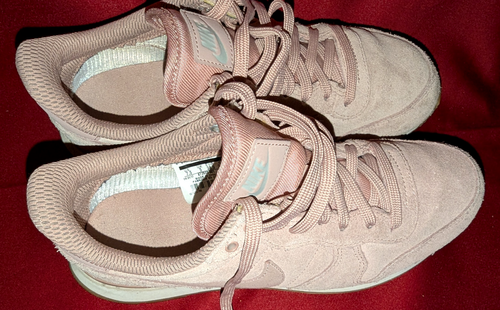 NIKE Damen Sneaker Altrosa ("Pink") Gr. 38,5 Velours Textil GEBRAUCHT s. Bilder! - Bild 12 von 23