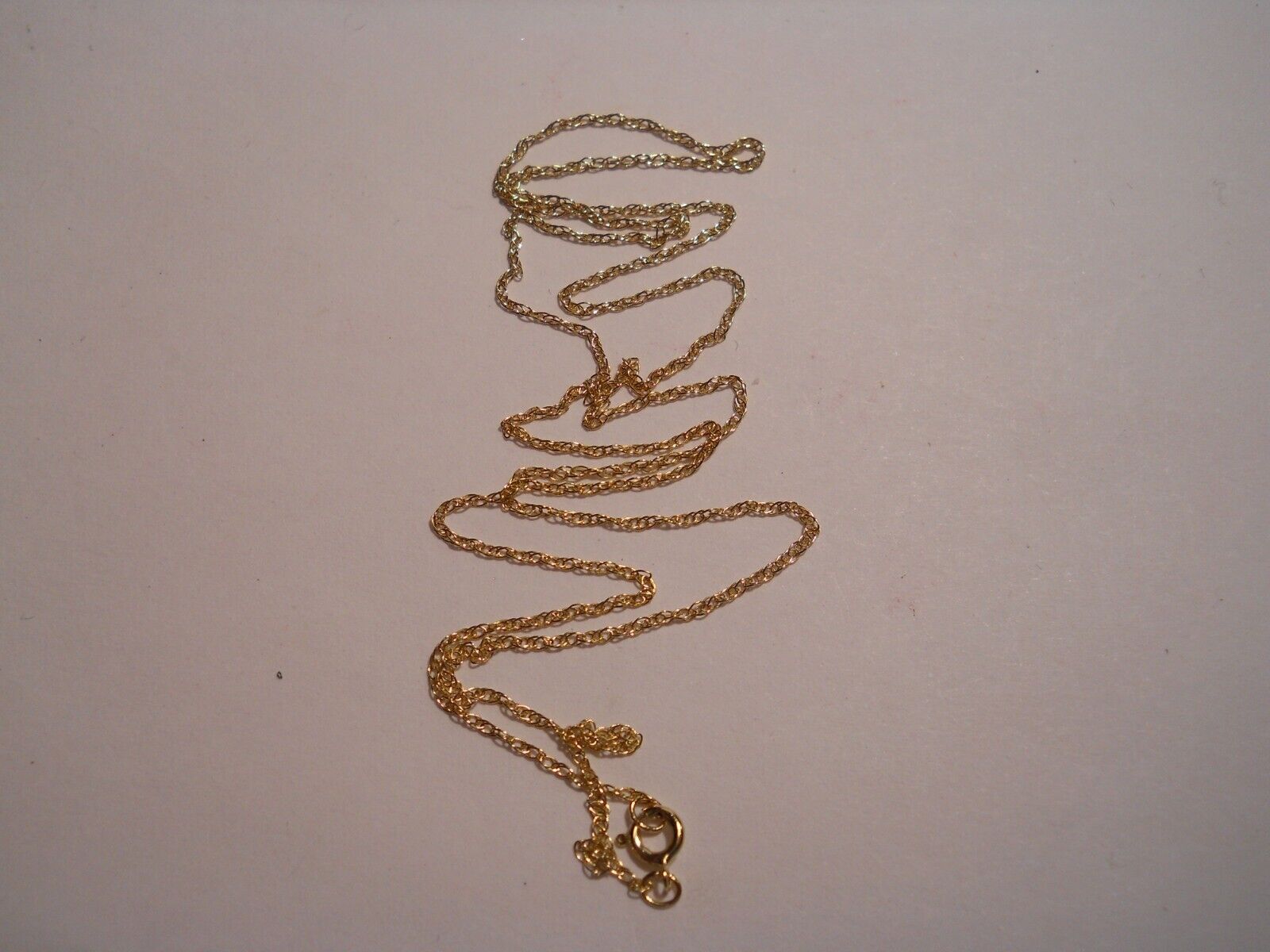 Estate Gold Thin Necklace 14k Yellow Gold Chain J… - image 3