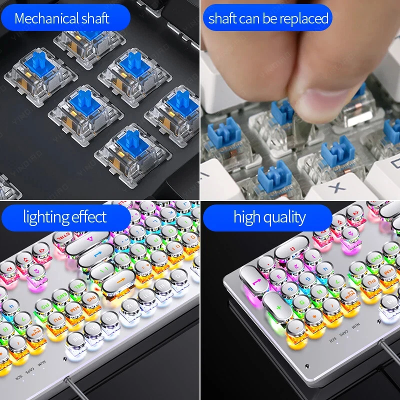 Mechanical Gaming Keyboard with Numpad for Laptops and Desktops