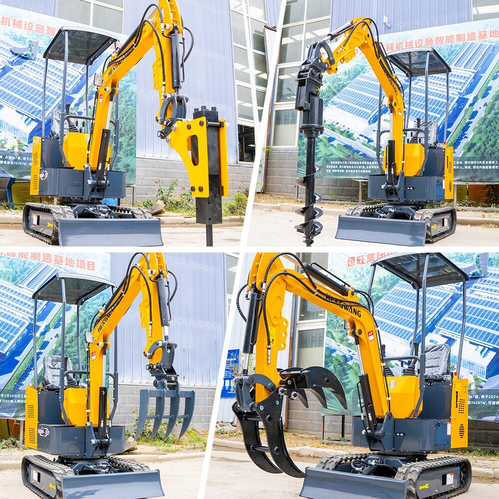 Household 1750 lb Mini Excavator With Powerful And High Digging Force B&S Engine
