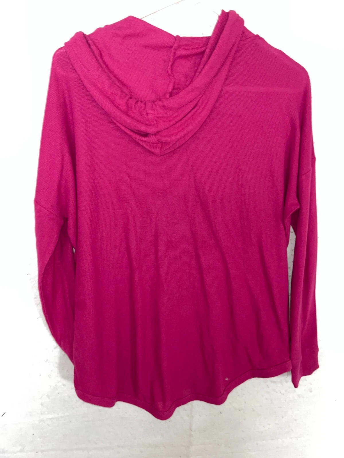 MICHAEL KORS DONNA FELPA CON CAPPUCCIO camicia manica lunga MK LOGO G Bling taglia M rosa waffle