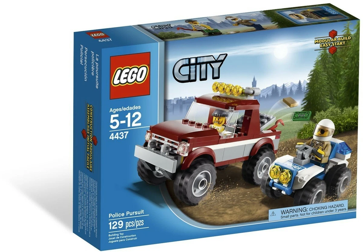Lego City 4437 POLICE PURSUIT Fire Truck ATV 129 Pcs Minifig Factory Sealed