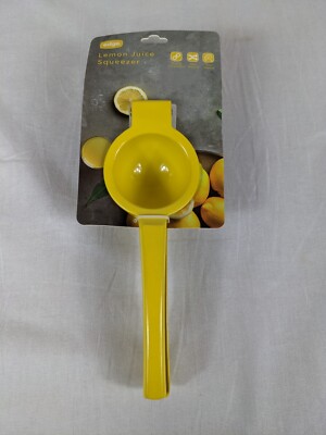 Lemon Juice Squeezer Press Lifestyle for Edge Yellow Alloy Easy Squeeze NEW NIP