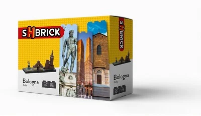 BIEMME SHBRICKS MATTONCINI COMPATIBILI LEGO BOLOGNA COSTRUZIONI 2 TORRI NETTUNO CHIESA