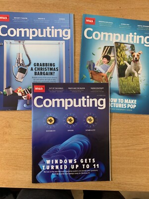 Which? Computing Magazines - 3 issues - Aug, Oct & Dec 2021 e.g. Windows 11 etc