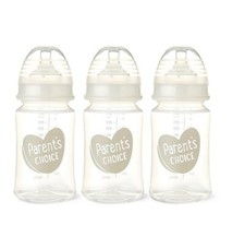 Parent's Choice Wide Neck Bottles, 3 Pack, 9 fl oz