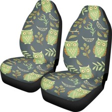Kawaii Owl Pattern Car Seat Covers Set For Woman Men Full Set Comfortable 2024 Kawaii Owl Pattern Car Seat Covers Set For Woman Men Full Set Comfortable 2024