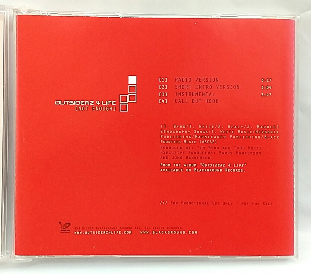 CD) Outsiderz 4 Life – Not Enough, Promo, DPRO-13663, Single