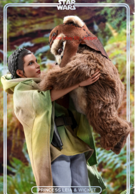 Hottoys 1/6 Mms551 Princess Leia & Wicket Set Star Wars 6 Action